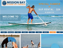 Tablet Screenshot of missionbaystanduppaddle.com